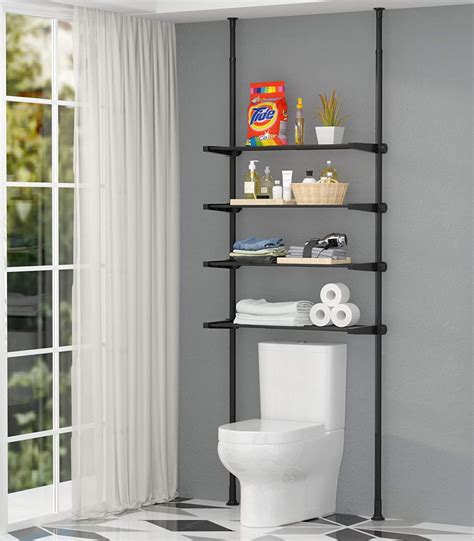 allzone bathroom organizer|adjustable over the toilet shelves.